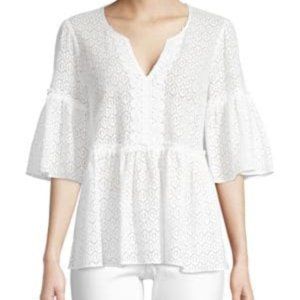 Lilly Pulitzer Inez Top in Diamond Geo Lace - S